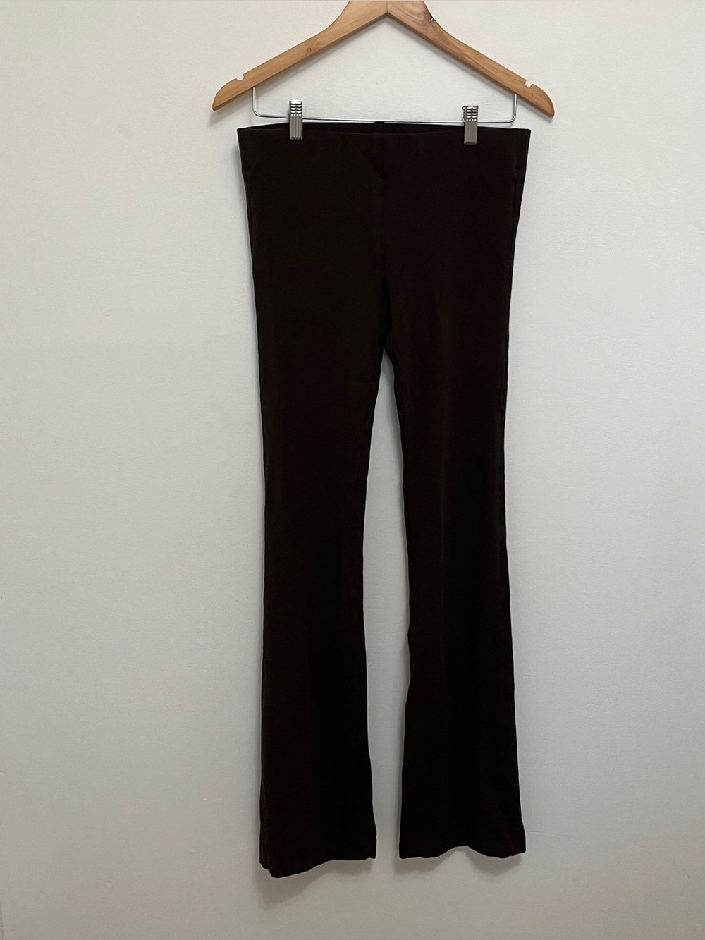 SPRWMN wide leg yoga pant trouser in chocolate brown size large